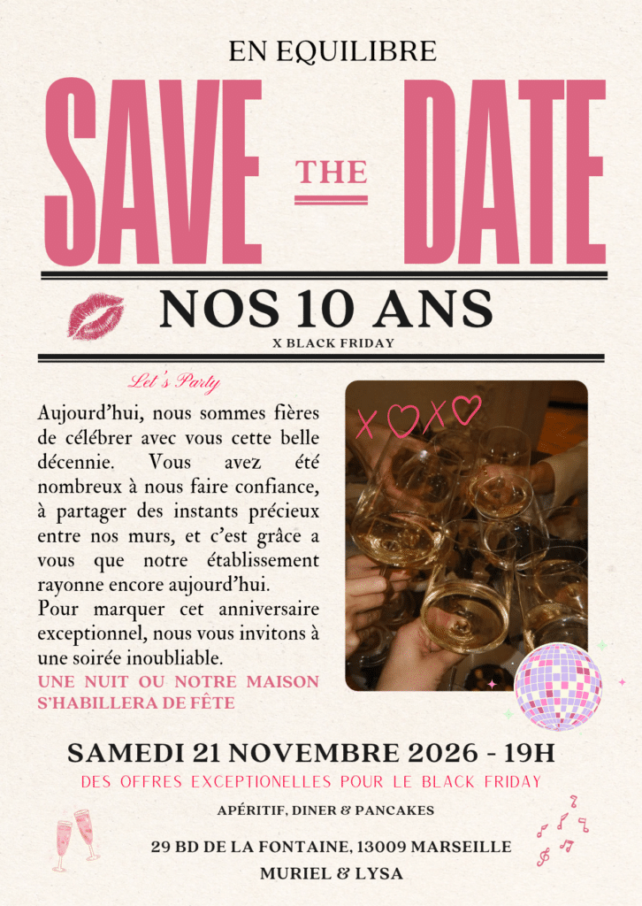 Je suis en équilibre - Institut bien être à Marseille 2 INVIT save the date 10 ans 4